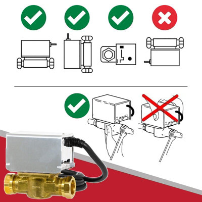 Tower 22mm Motorised 2 Port Inline Zone Valve for Central Heating / Boiler System - 3