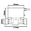 Tower 22mm Motorised 2 Port Inline Zone Valve for Central Heating / Boiler System