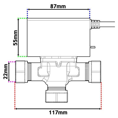 Tower 22mm Motorised 3 Port Mid Position 5 Wire Valve for Central Heating / Boiler Systems - 5