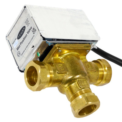 Tower 28mm Valve Mid Position 3 Port Motorised Central Heating / Boiler System Control - 8