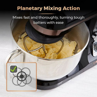 Tower 3-in-1 Stand Mixer with 6 Speeds and Pulse Setting, 1000 w, Rose Gold, T 12033 rg
