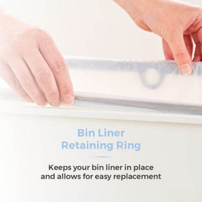 Tower 50L Rectangular Sensor Bin - White - 4