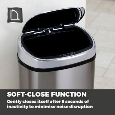 Tower 58L Sensor Bin - Stainless Steel - 4