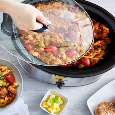 Tower 6.5 Litre Stainless Steel Slow Cooker