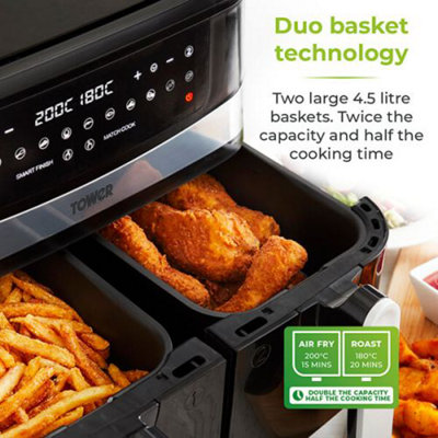 Innoteck 4L x 4L (8 Litre) Dual Basket Air Fryer