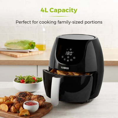 Vytronix 45QCF Family Size 4.5L Energy Efficient Air Fryer 1400W Black