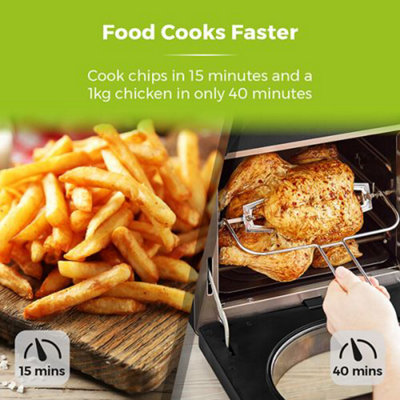 Tower Air Fryer Oven Rotisserie 14.5 Litre 5 in 1 Digital Black - 3