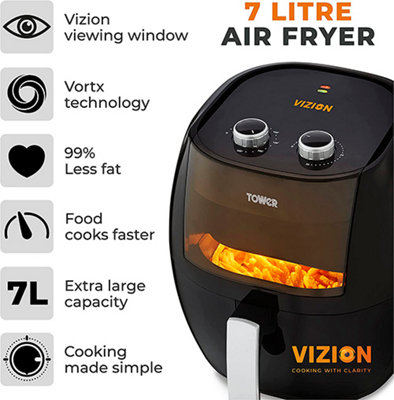 Tower Air Fryer Vizion Manual 7 Litre Black - 6