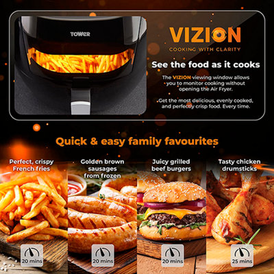 Tower Air Fryer Vizion Manual 7 Litre Black - 7