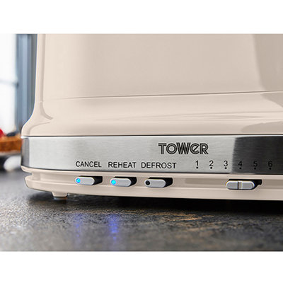 Tower Belle 800W 2 Slice Beige Toaster - 4