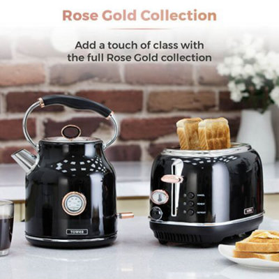 Tower rose gold kettle hotsell and toaster