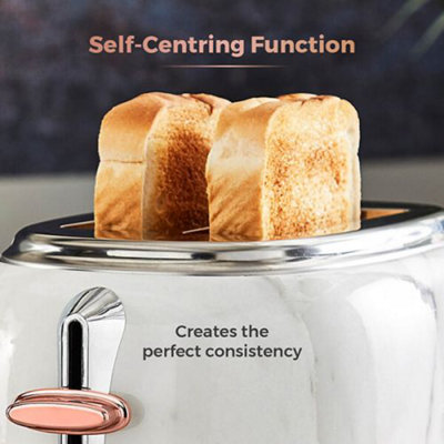 Tower Bottega Stainless Steel 2 Slice Toaster Marble - 3