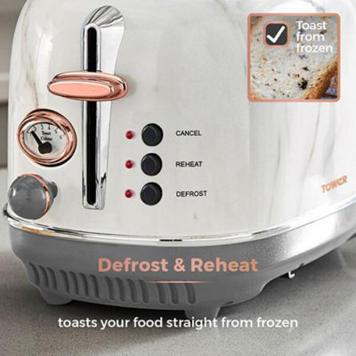 Tower Bottega Stainless Steel 2 Slice Toaster Marble - 4