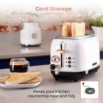 Tower Bottega Stainless Steel 2 Slice Toaster White - 5
