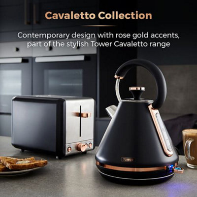 Tower Cavaletto 1.7 Litre Kettle Pyramid Black
