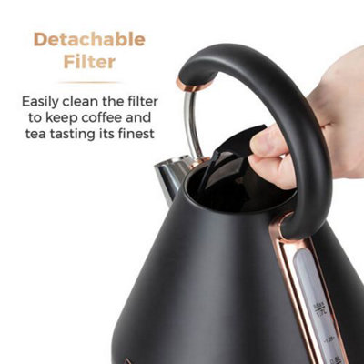 Tower black and rose best sale gold kettle