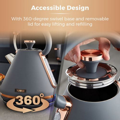 Tower Cavaletto 1.7 Litre Kettle Pyramid Grey - 5