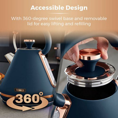 Tower Cavaletto 1.7 Litre Kettle Pyramid Midnight Blue - 5