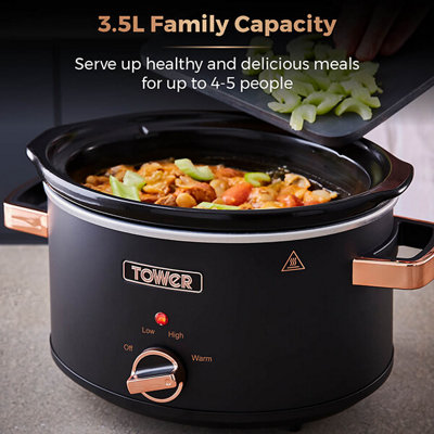 Tower Cavaletto 3.5 Litre Slow Cooker Black