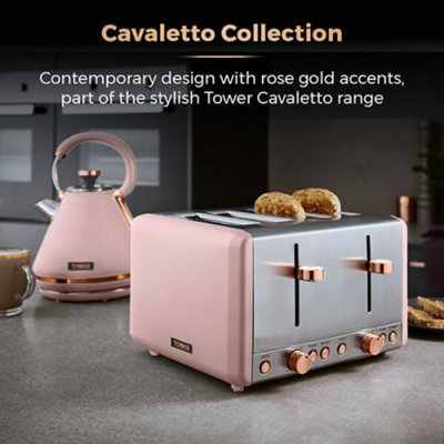 Tower Glitz Pink 4 Slice Toaster – Brand New