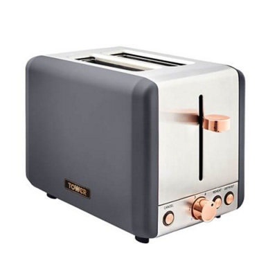 Tower Cavaletto Pyramid Kettle and 2 Slice Toaster Set Grey