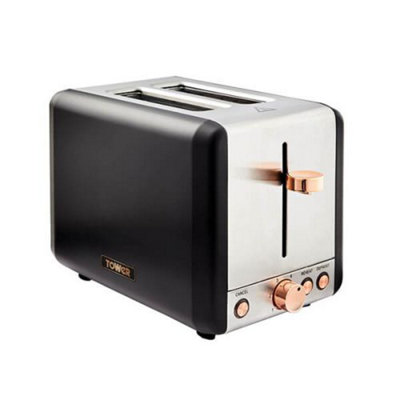 Tower Cavaletto Toaster 2 Slice Black