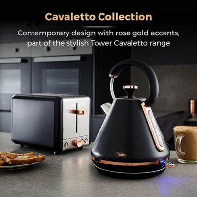 Tower Cavaletto Toaster 2 Slice Black
