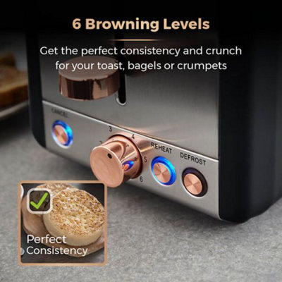Tower Cavaletto Toaster 2 Slice Black - 5