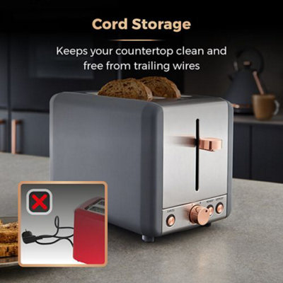 Tower Cavaletto Toaster 2 Slice Grey - 5
