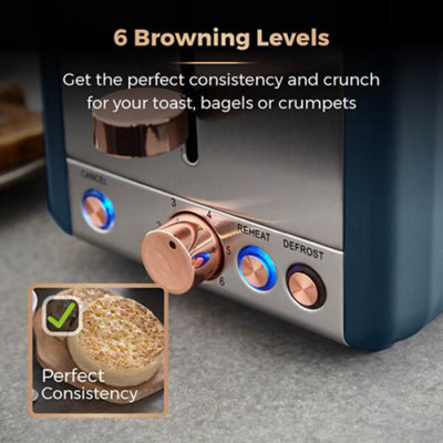 Tower Cavaletto Toaster 2 Slice Midnight Blue