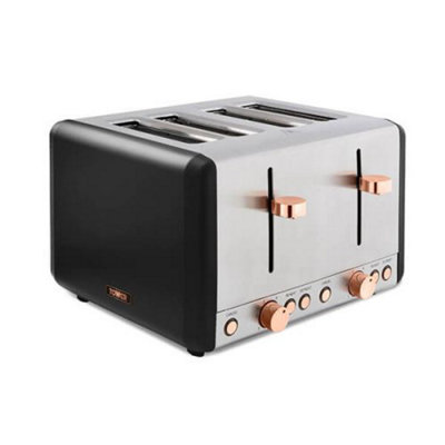 Contemporary 4 slice matt deals black toaster