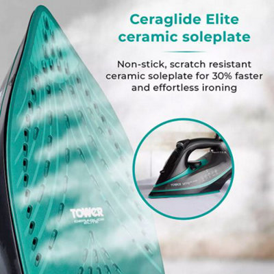 Tower Ceraglide 3100W Iron Black and Teal