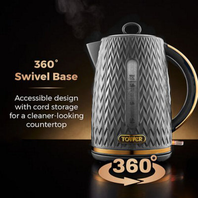 Tower Empire 1.7 Litre Kettle Grey - 5