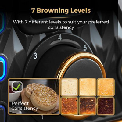 Tower Empire Toaster 4 Slice Black