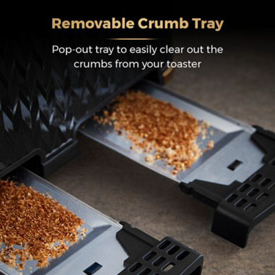 Tower Empire Toaster 4 Slice Black - 4