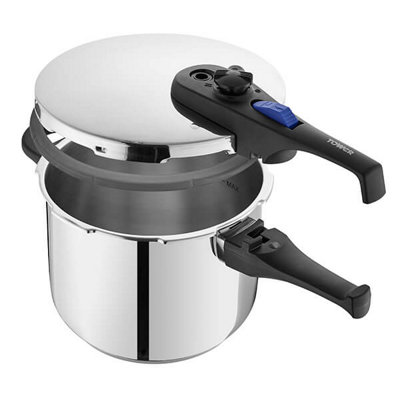 Tower Express 6 Litre Pressure Cooker Stainless Steel DIY at B Q