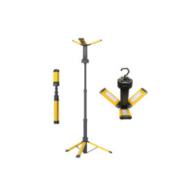 Tower Pro 2K, 2000 Lumens, Collapsible, Rechargeable 4000mAh L-Ion Bettery and AC Mains Powered Floodlight