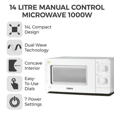 Tower QT1T Manual Control Microwave Oven