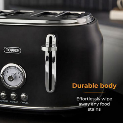 Tower Renaissance 4 Slice Toaster Black - 4