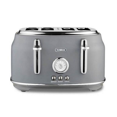 Tower Renaissance 4 Slice Toaster Grey