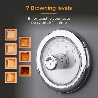 Tower Renaissance 4 Slice Toaster Grey