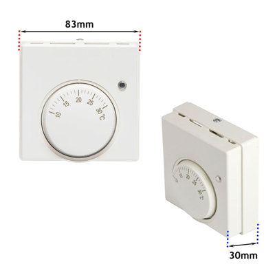 Tower Room Thermostat Combi Boiler Wired Neon Indicator Control Switch Dial STTRSL - 3