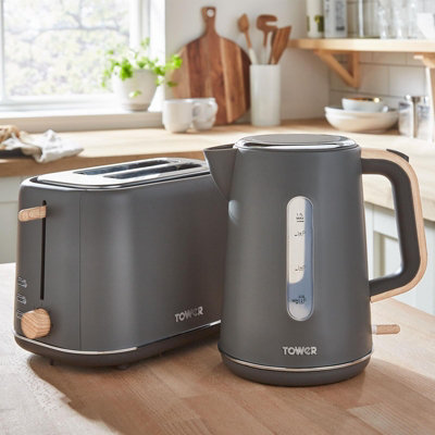 Tower Scandi 3KW 1.7 Litre Rapid Boil Kettle Grey