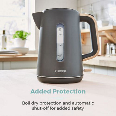 Tower Scandi 3KW 1.7 Litre Rapid Boil Kettle Grey - 5