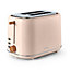 Tower Scandi Kettle and 2 Slice Toaster Set Pink Clay