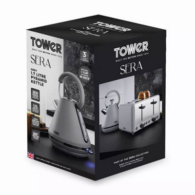 Tower Sera 3KW 1.7 Litre Kettle Grey
