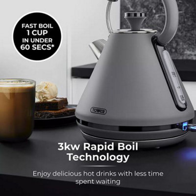 Tower Sera 3KW 1.7 Litre Kettle Grey - 4