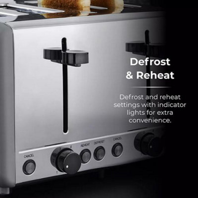 Tower Sera 4 Slice Toaster Grey - 3