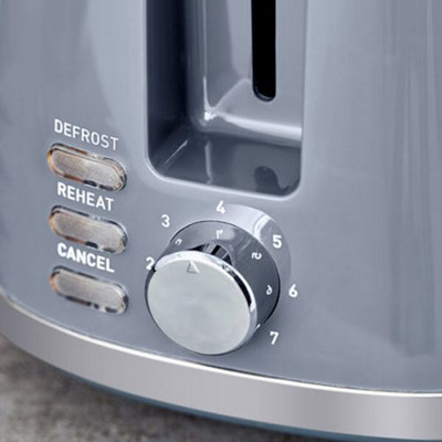 Tower Solitare 2 Slice Toaster Grey - 3
