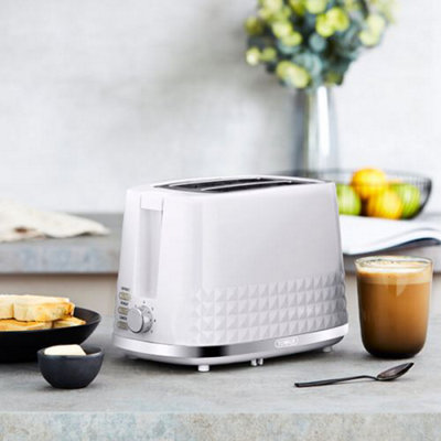 Tower Solitare 2 Slice Toaster White
